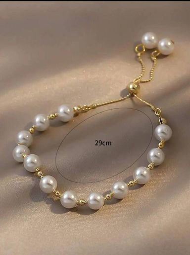 Fuax Pearl Decor Bracelet