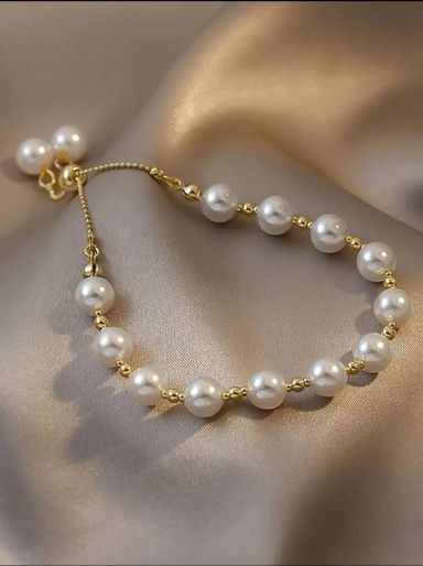 Fuax Pearl Decor Bracelet