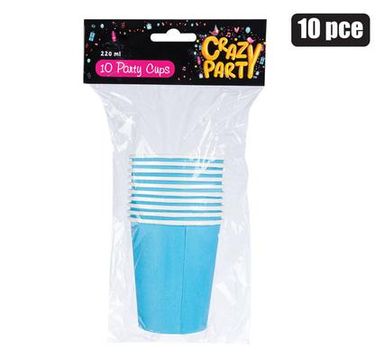 PARTY CUPS LIGHT BLUE 10 PIECES