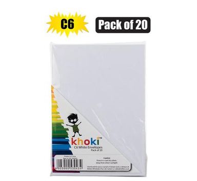 ENVELOPES WHITE 20 PACK C6