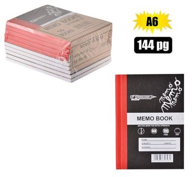  BOOK HARD-COVER A6 144-PAGE MEMO (1 PIECE) 