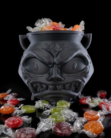 Angry Cauldron Candy Holder