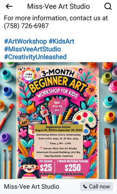 3 month Beginner Art Workshop for Kids