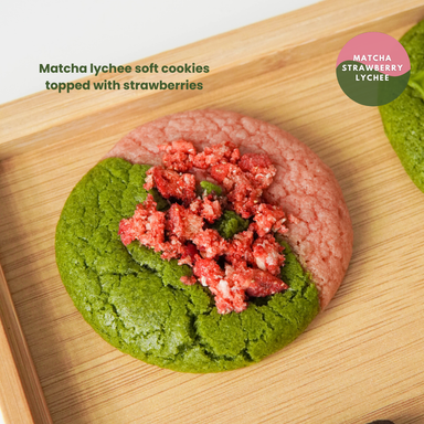 Strawberry Lychee Matcha Soft Cookies 1pcs