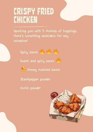 Korean crispy chicken set meal combo 