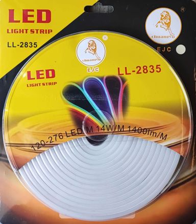 EJC 5m Neon Flexible 600 x 2835 Led Chip LED Weatherproof Light Strip Kit - Cool White