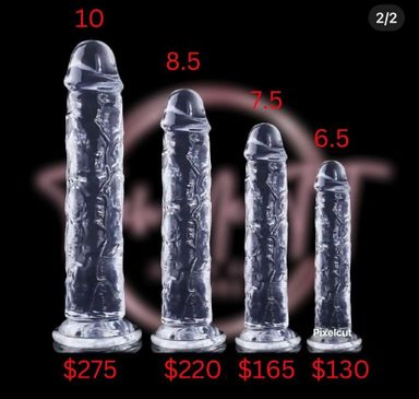 Transparent Suction Cup Dildos 