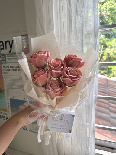 6 Stalk Soap Rose Bouquet