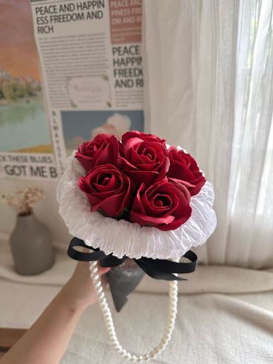 6 Stalk Soap Rose Ice Cream Bouquet 