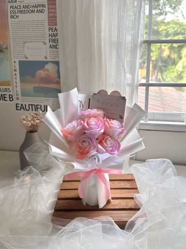 6 Stalk Soap Rose Bouquet