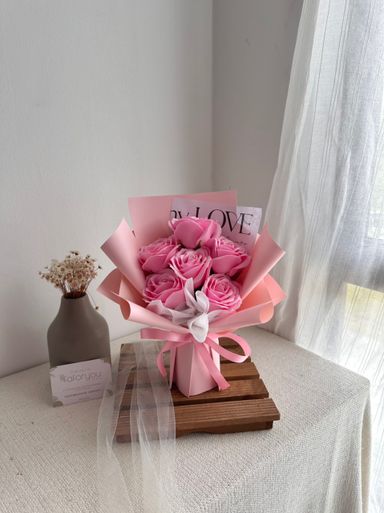 6 Stalk Soap Rose Bouquet 