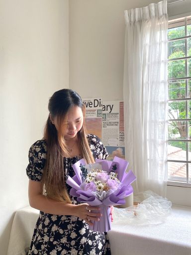 Purple Soap Rose Mixed Flower bouquet 