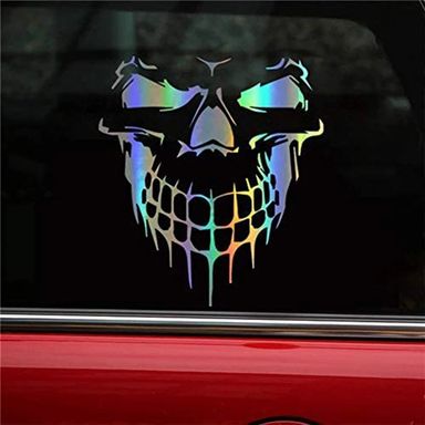 Sticker Skull Laser