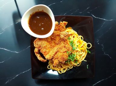 FRIED CHICKEN CHOP WITH ARRABIATA 