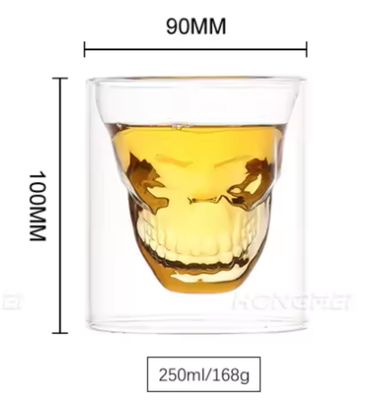 Verre Skull Double Paroi - Lot de 4 Verres