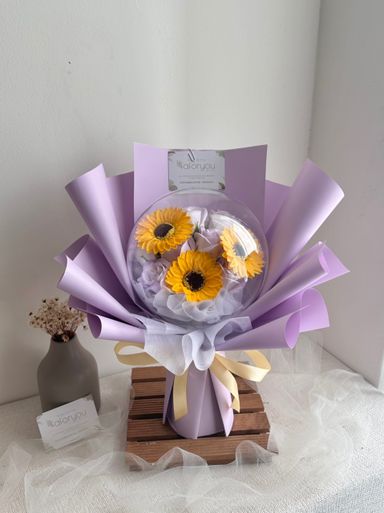 Sunflower Acrylic Ball Bouquet