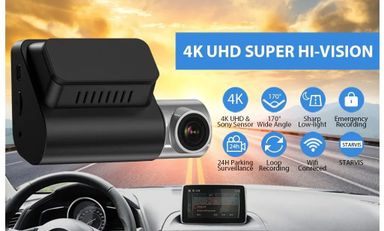 4K HD STARVIS Wifi Dash Cam with Dual Camera Front and Rear Night Vision