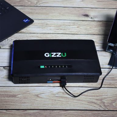 GIZZU 100W 46Wh 14400mAh Mini POE DC UPS LifePO4 – Black