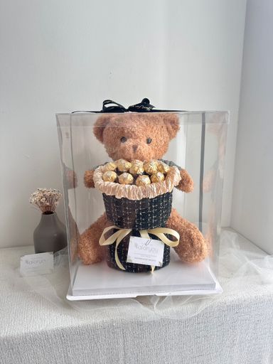 50cm Bear Chocolate Round Bouquet