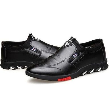 Generic Chaussures de Ville Homme Décontractées en Cuir PU-Noir (Pointure disponible 40,41,42,43 et 44)