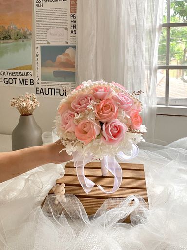 15 stalk with hydrangea bridal bouquet 