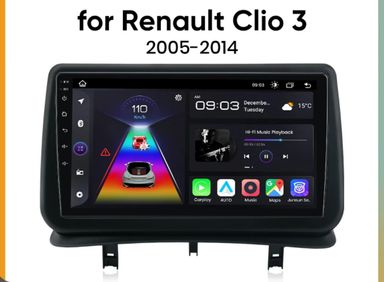Rádio 9" Renault Clio 3 2005-14 android CARPLAY WIFI GPS 2/32GB Novo
