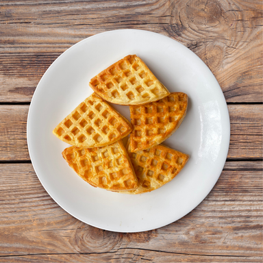 Waffles de yuca con queso