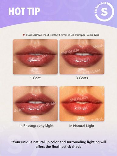 SHEGLAM Pout-Perfect Shimmer Lip Plumper - First Crush