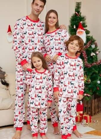 Dinosaur & Christmas trees PJ (Round Neck)