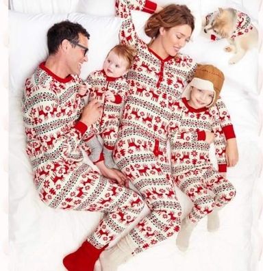 White & Red Reindeer PJ 