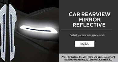 Car rearview mirror reflective at night 