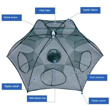 Filet de Pêche Pyramidale à Compartiments – Efficacité et Précision