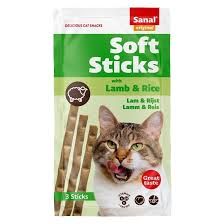 Sanal Soft Stick Cat Treats with Lamb & Rice (3 Pieces)