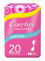 Carefree Small to Medium Flexicomfort Ultra Thin Cotton Pantyliners Delicate Scent