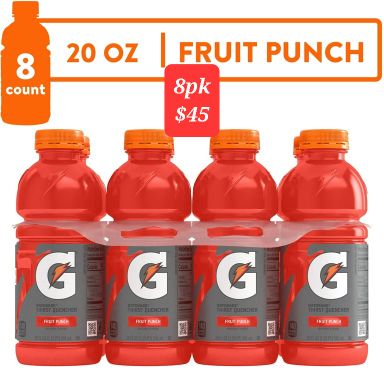 GATORADE FRUIT PUNCH  8PK