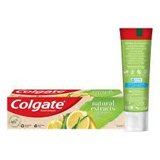 Colgate Natural Extracts Refreshing Toothpaste with Fluoride  Lemon Oil & Aloe Extracts - gluten free  sugar free