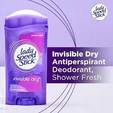 Lady Speed Invisible Dry 48H Antiperspirant Deodorant Stick Shower Fresh Scent