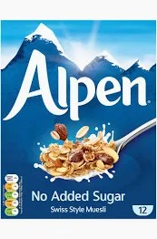 Alpen Swiss Style Muesli with Oats - no added sugar