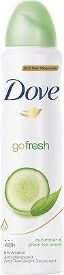 Dove Go Fresh 48H Antiperspirant Deodorant Spray Cucumber & Green Tea Scent for Women - alcohol free