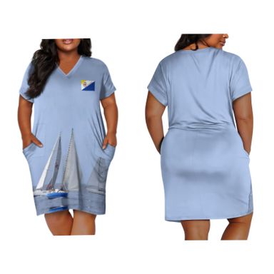 2024100634-B New Dress Short Sleeve