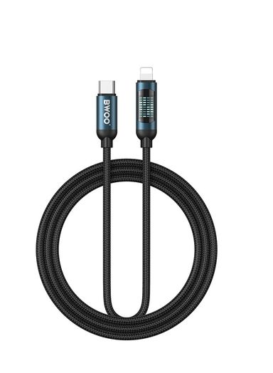 Bwoo Type Iphone Charging Cable And Data Cable Type-C to Lightning Charging Cable PD 27W 1M with LED display for Iphone 11,12,13,14 and Ipad