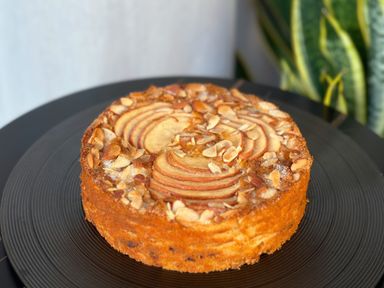 Apple Cake with Almond and Cranberry (7 in)