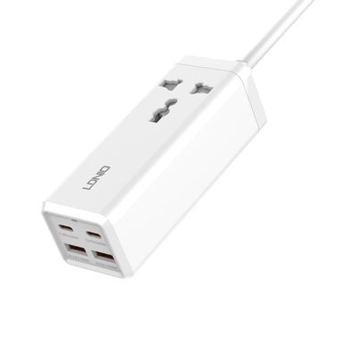 Power Extension Desktop Power Strip 65W USB C Charger With 2USB-C 2USB-A Ports Fast Charge For Desktop Power Strip