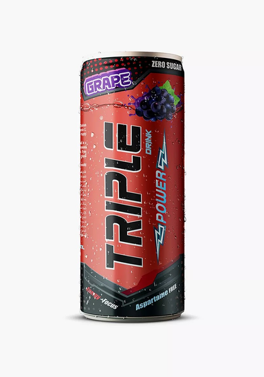 Triple Power Energy Drink Grape Flavor - sugar free  aspartame free  calories free