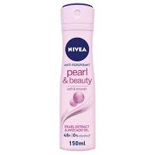 Nivea Pearl & Beauty 48H Antiperspirant Deodorant Spray for Women - alcohol free