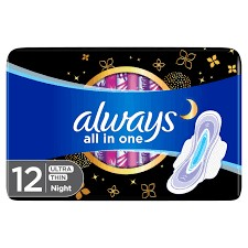 Always Platinum All in One Ultra Thin Extra Long Pads with Wings (Value Pack)