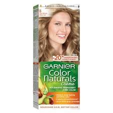 Garnier Color Naturals Nourishing Permanent Hair Dye Cream with 3 Oils Light Blonde 8