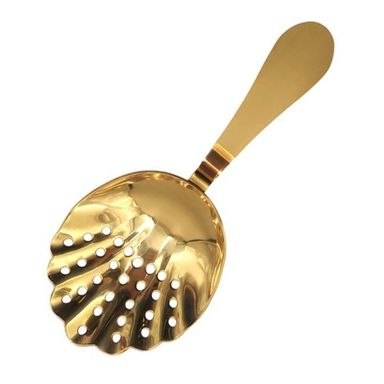 Shell Julep Strainer Gold