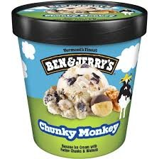 Ben & Jerry s Chunky Monkey Banana Ice Cream with Fudge Chunks & Walnuts