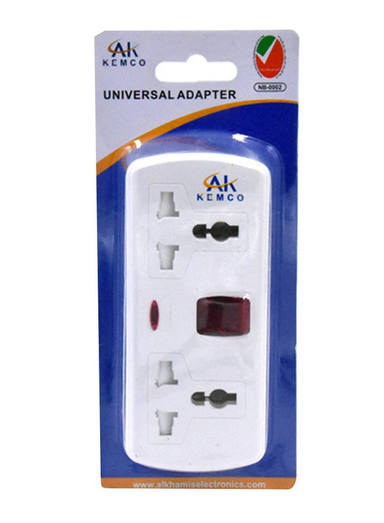 AK KEMCO 2 Way Adaptor - White